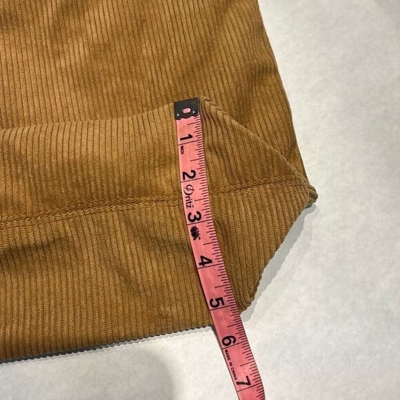 Kalidi Tote Bag Brown Tan Corduroy Zipper Top Handbag Shoulder Bag Pockets - Picture 8 of 8